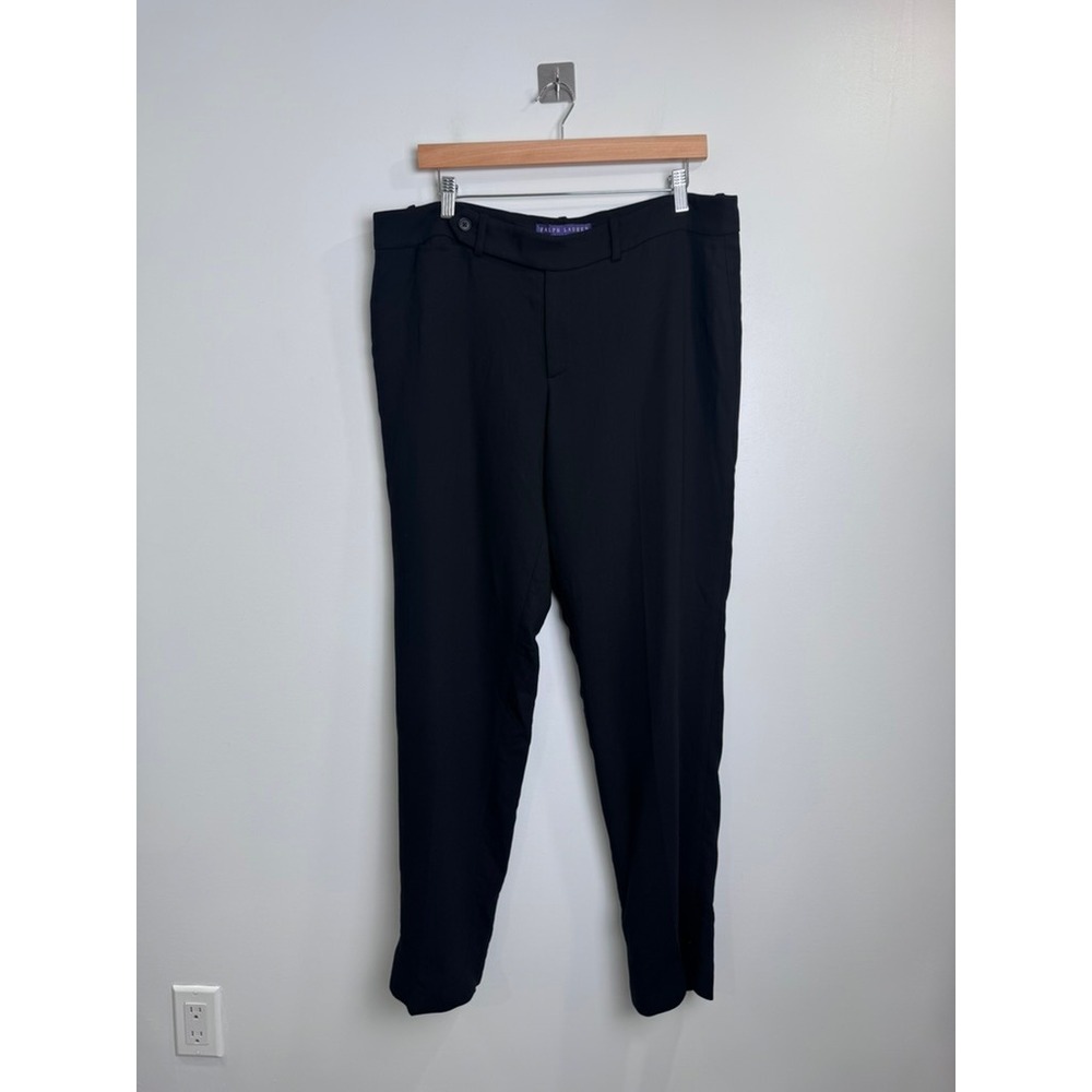 Ralph Lauren Purple Label Collection Womens Black Tailored Dress Pants Size 14